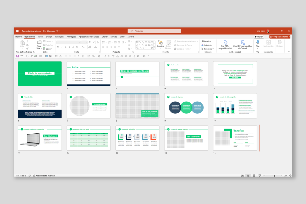 Acadêmica – Modelo de Template em PowerPoint