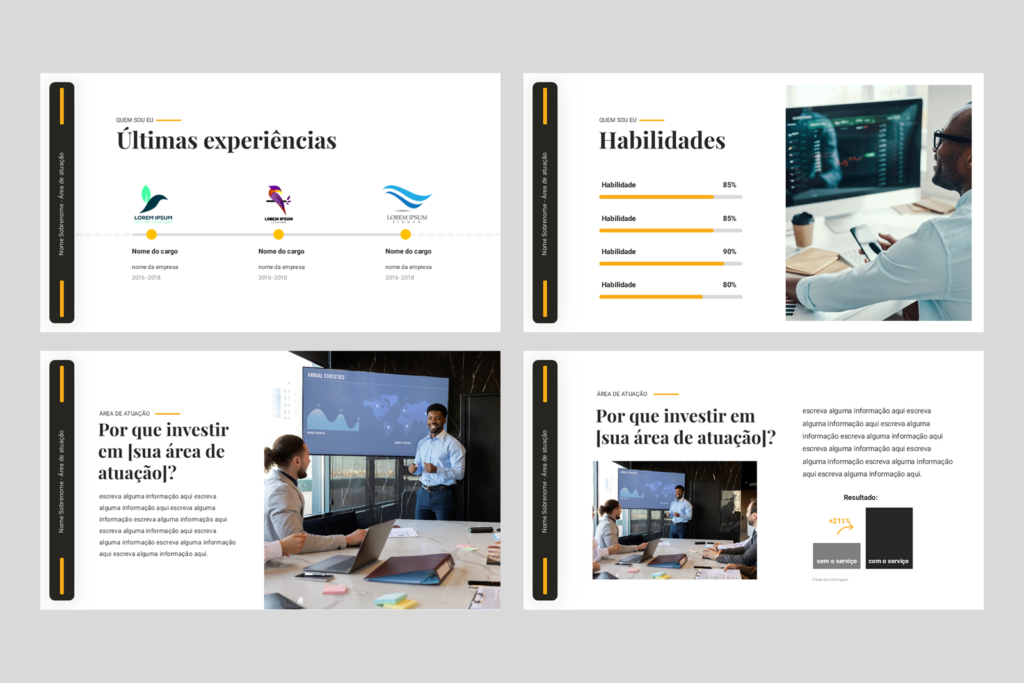 Portfólio 01 – Modelo de Template em PowerPoint