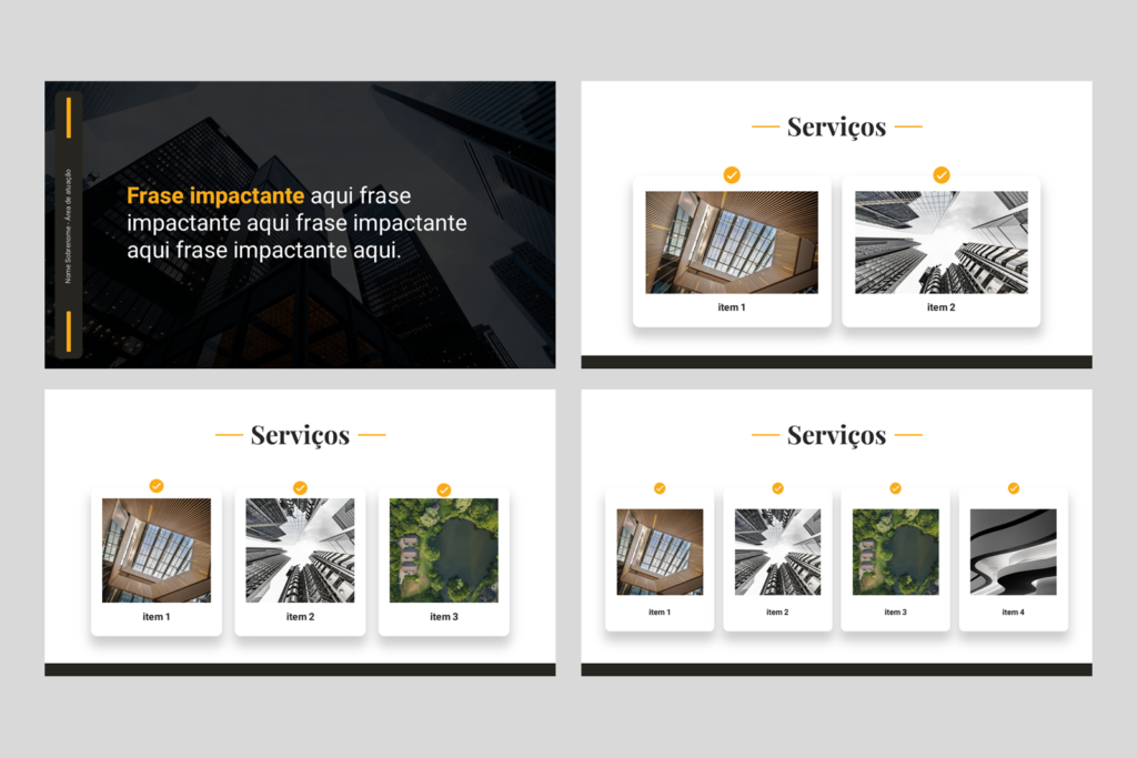 Portfólio 01 – Modelo de Template em PowerPoint