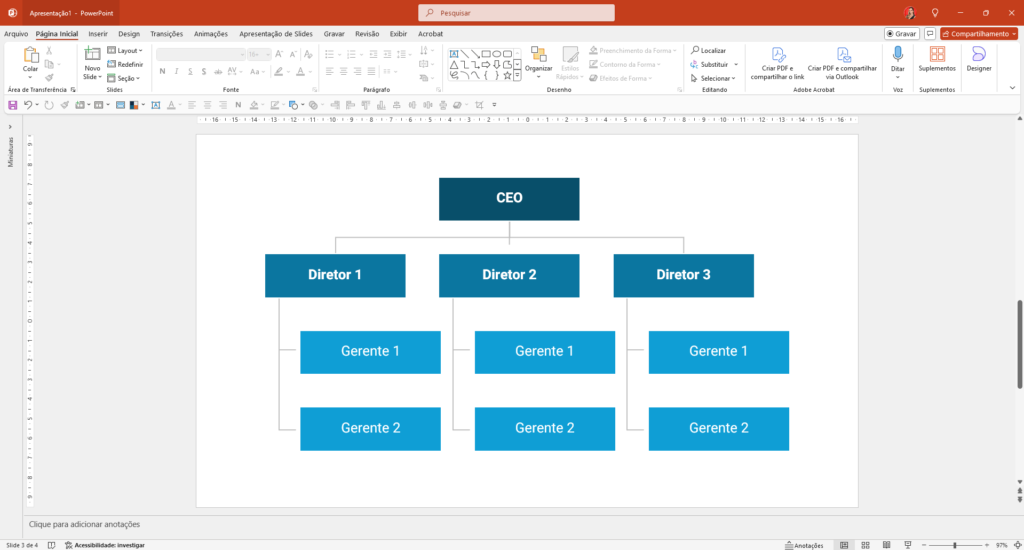 Passo 4: Personalize o Organograma