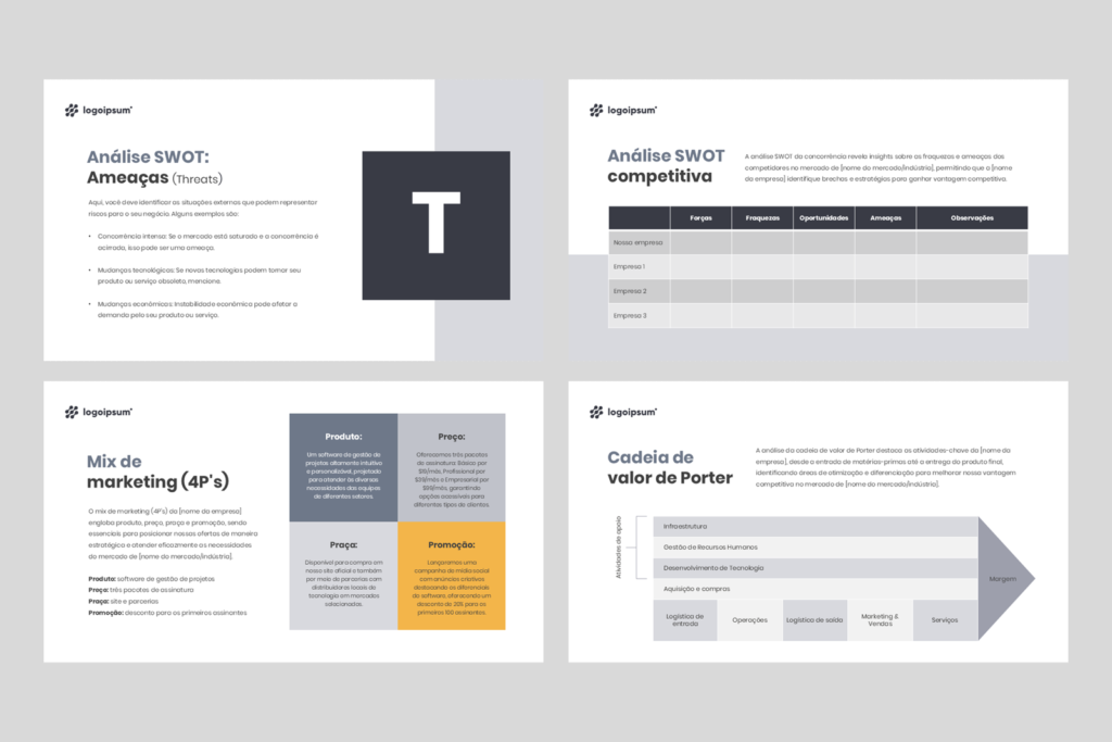 Plano de Negócios – Modelo de Template em PowerPoint
