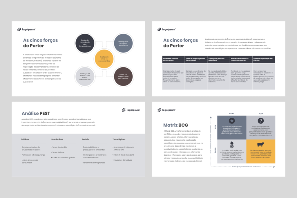 Plano de Negócios – Modelo de Template em PowerPoint