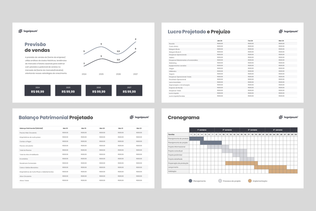 Plano de Negócios – Modelo de Template em PowerPoint