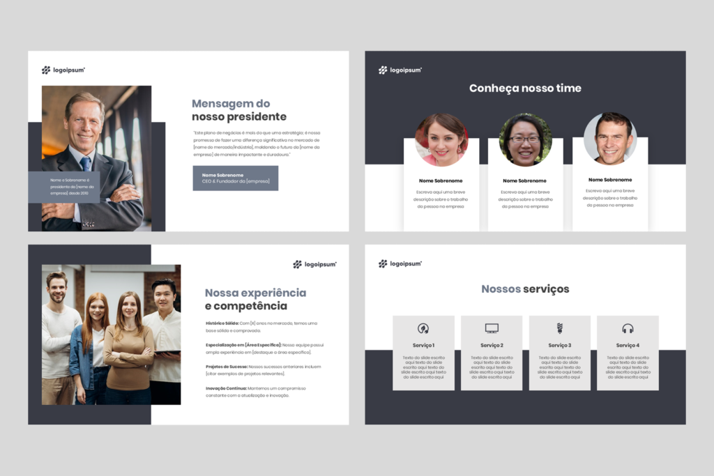 Plano de Negócios – Modelo de Template em PowerPoint