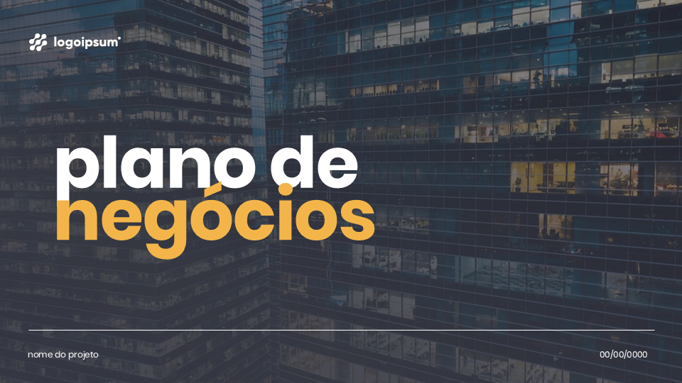 Plano de Negócios 01 – Modelo de Template em PowerPoint