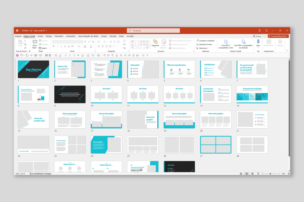 Portfólio 02 – Modelo de Template em PowerPoint