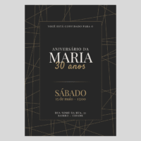 Convite Aniversário – Adulto 01 – Modelo de Template em PowerPoint