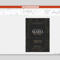 Convite Aniversário – Adulto 01 – Modelo de Template em PowerPoint