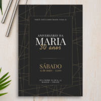Convite Aniversário – Adulto 01 – Modelo de Template em PowerPoint