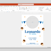 Convite Aniversário Infantil – Menino 01 – Modelo de Template em PowerPoint