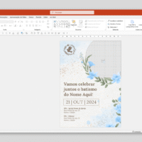 Convite Batizado – Menino 01 – Modelo de Template em PowerPoint