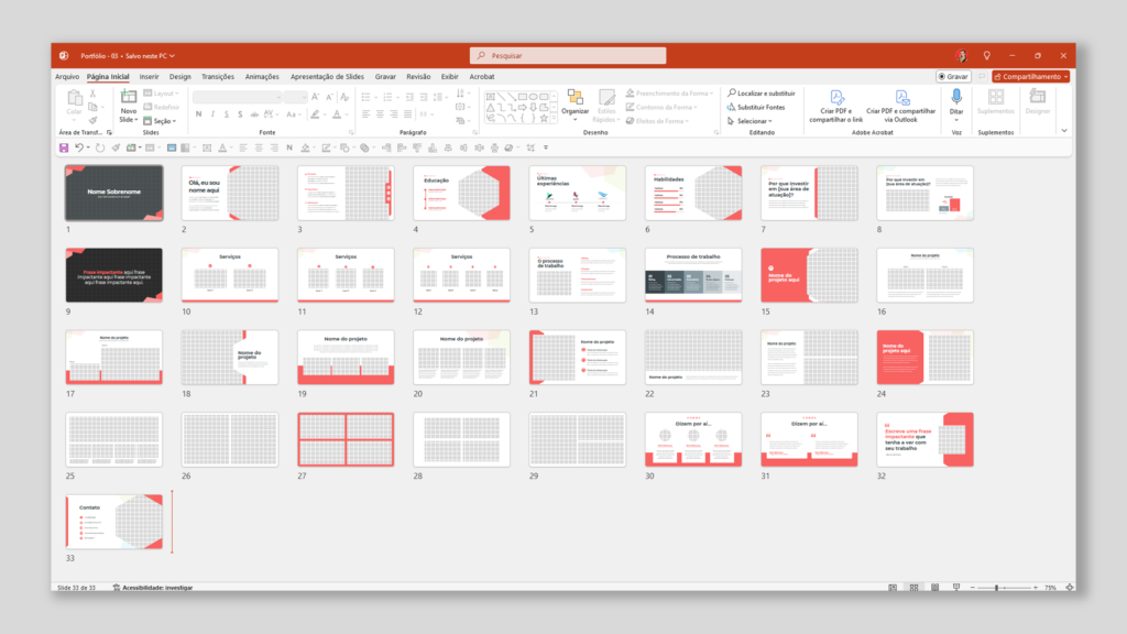 Portfólio 03 – Modelo de Template em PowerPoint
