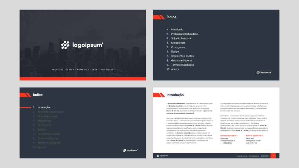 Proposta Técnica – Modelo de Template em PowerPoint