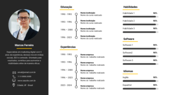 Currículo 03 – Modelo de Template em PowerPoint