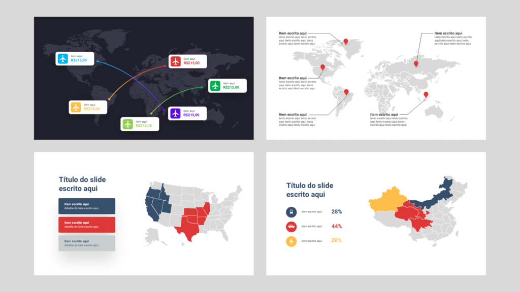 Mapas – Modelo de Template em PowerPoint