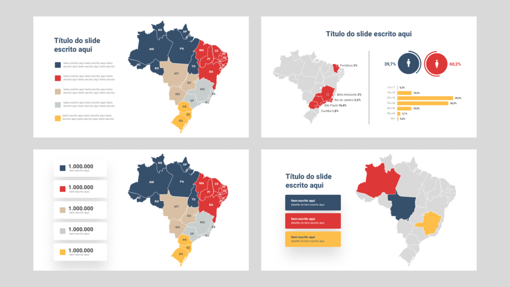 Mapas – Modelo de Template em PowerPoint