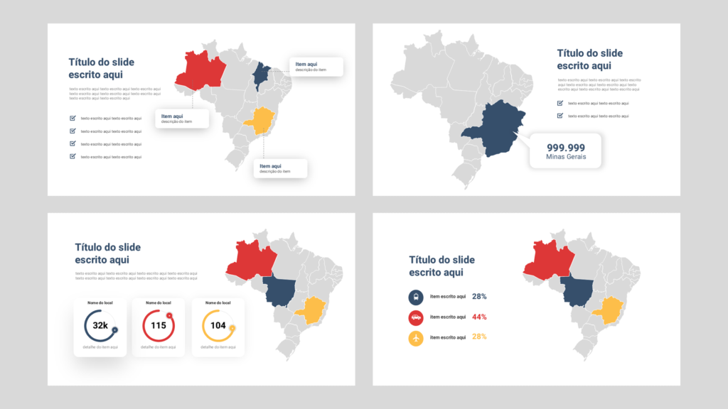 Mapas – Modelo de Template em PowerPoint