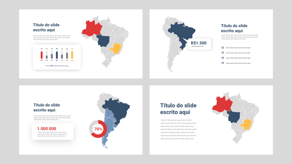 Mapas – Modelo de Template em PowerPoint
