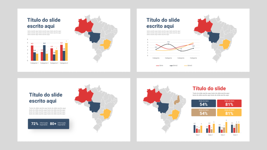 Mapas – Modelo de Template em PowerPoint