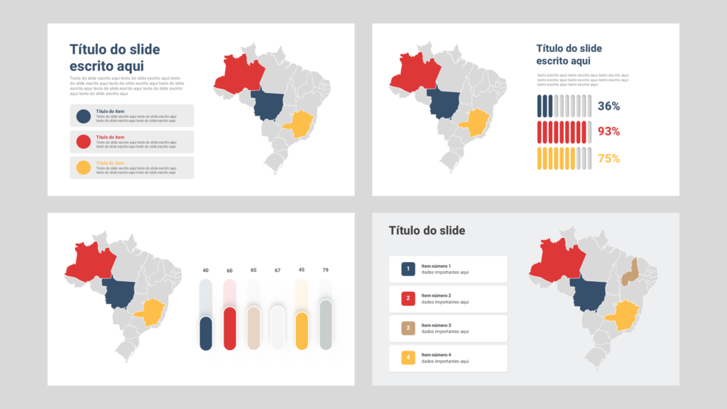 Mapas – Modelo de Template em PowerPoint