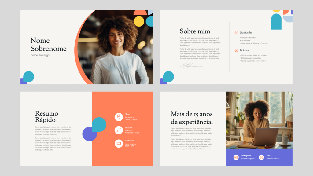Pessoal 02 – Modelo de Template em PowerPoint
