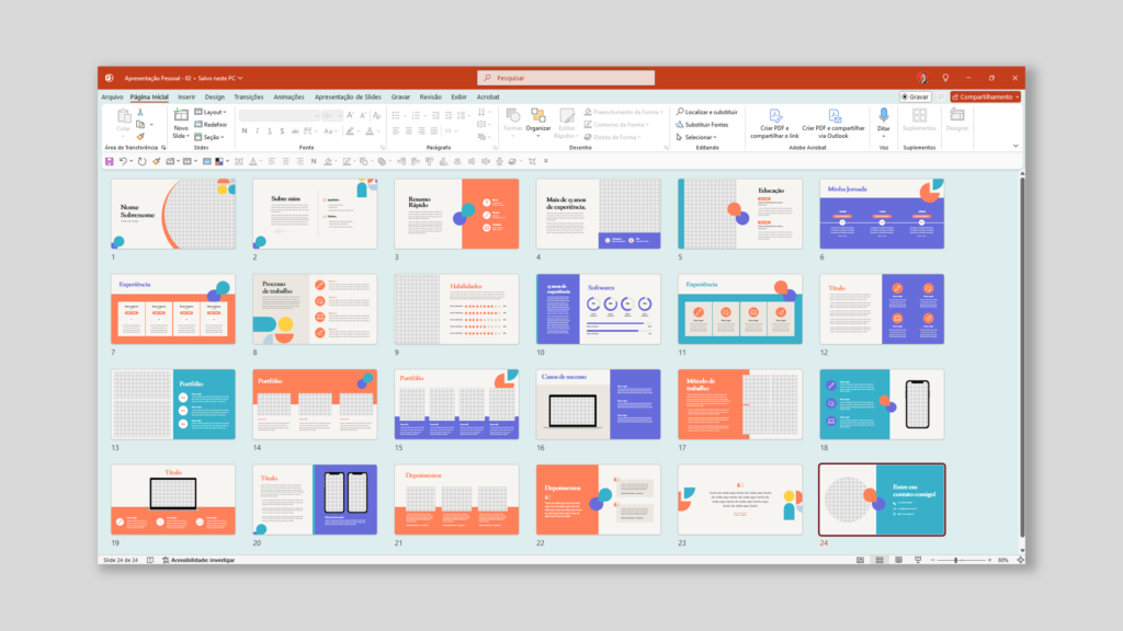 Pessoal 02 – Modelo de Template em PowerPoint