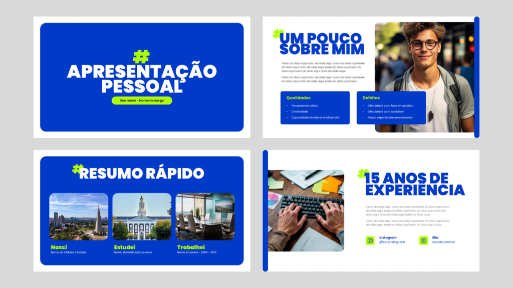 Pessoal 03 – Modelo de Template em PowerPoint
