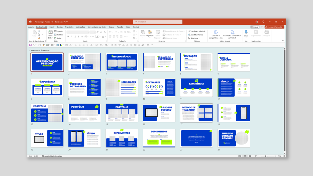 Pessoal 03 – Modelo de Template em PowerPoint