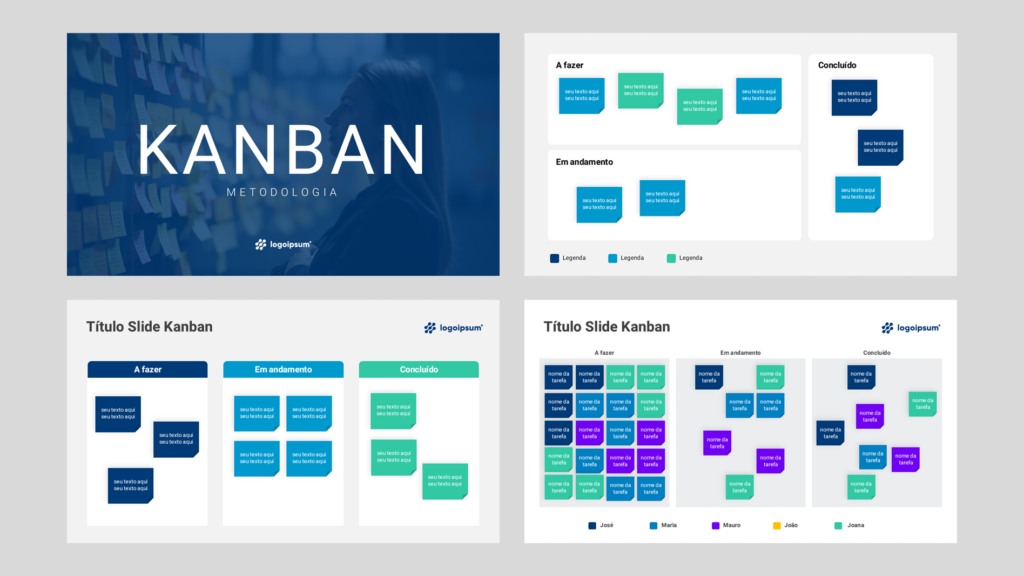 Kanban – Modelo de Template em PowerPoint