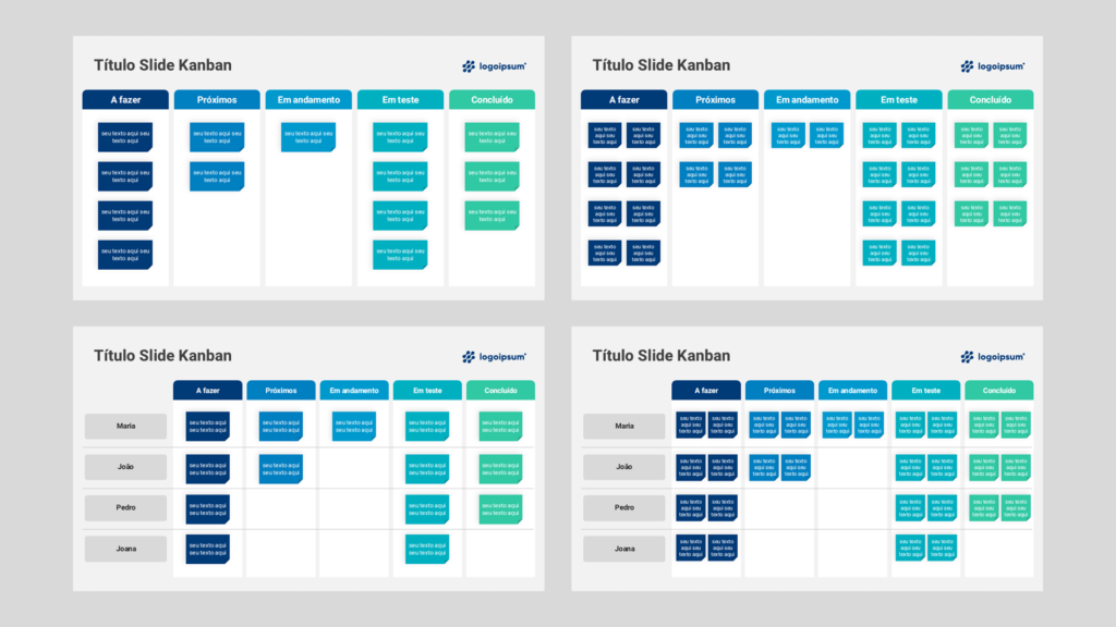 Kanban – Modelo de Template em PowerPoint