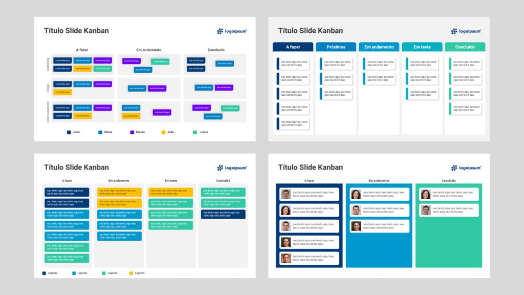 Kanban – Modelo de Template em PowerPoint