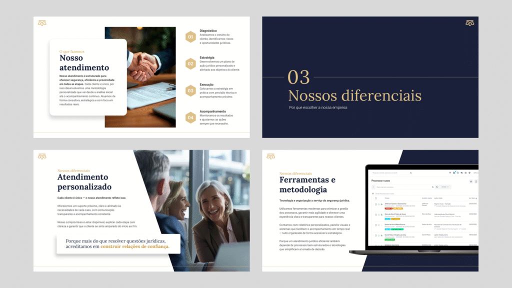 Advocacia – Modelo de Template em PowerPoint