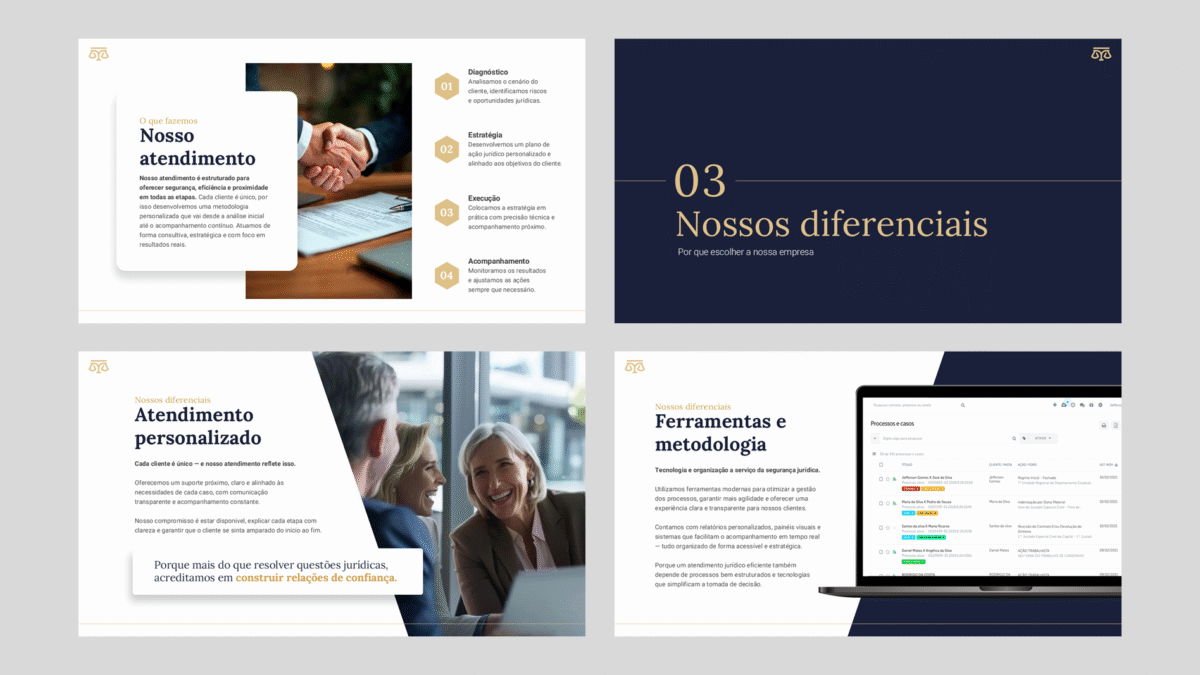 Advocacia - Modelo de Template em PowerPoint