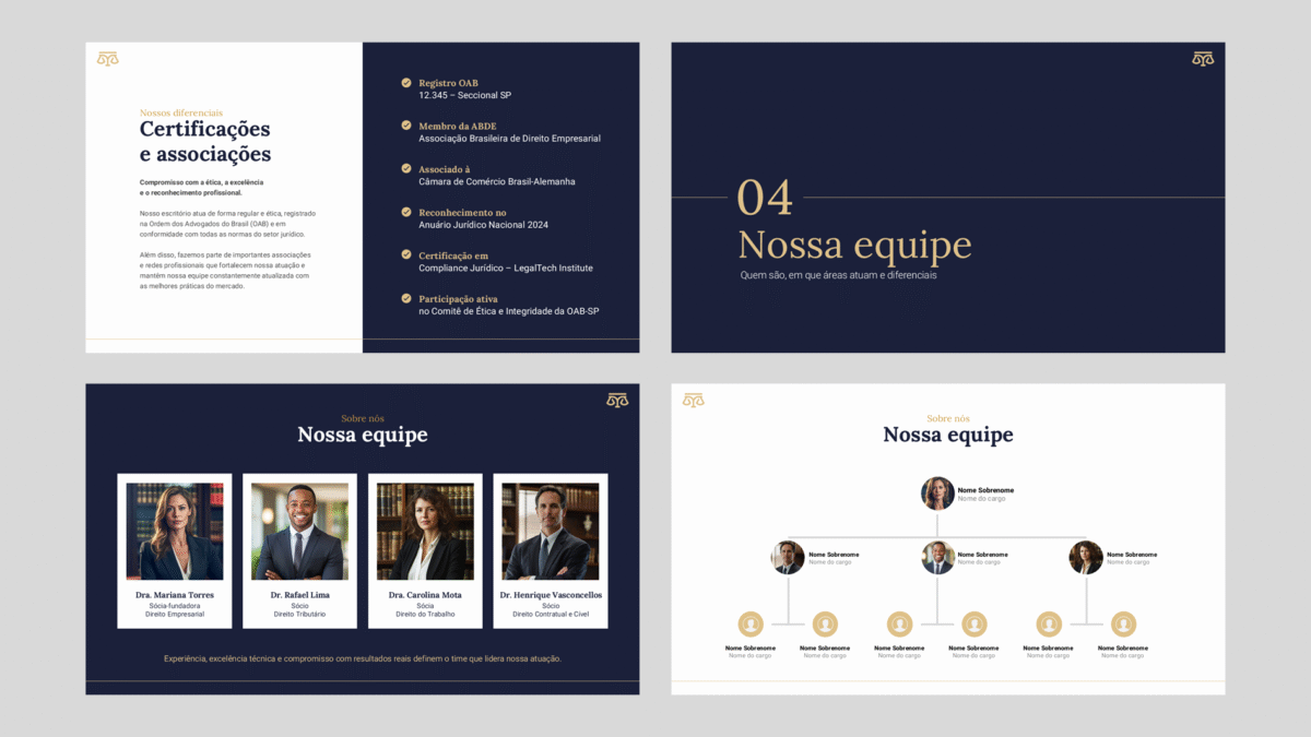 Advocacia - Modelo de Template em PowerPoint