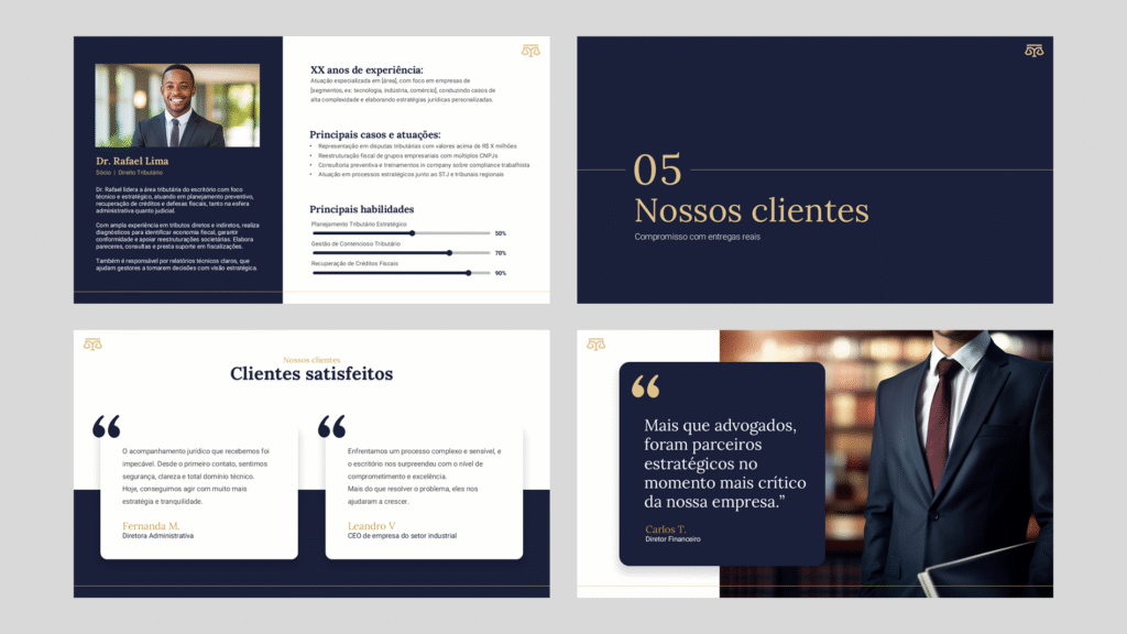 Advocacia – Modelo de Template em PowerPoint