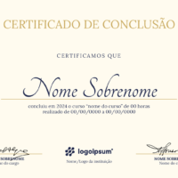 Certificados – Modelo de Template em PowerPoint
