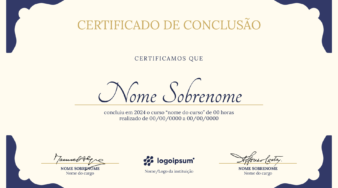 Certificados – Modelo de Template em PowerPoint