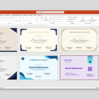Certificados – Modelo de Template em PowerPoint