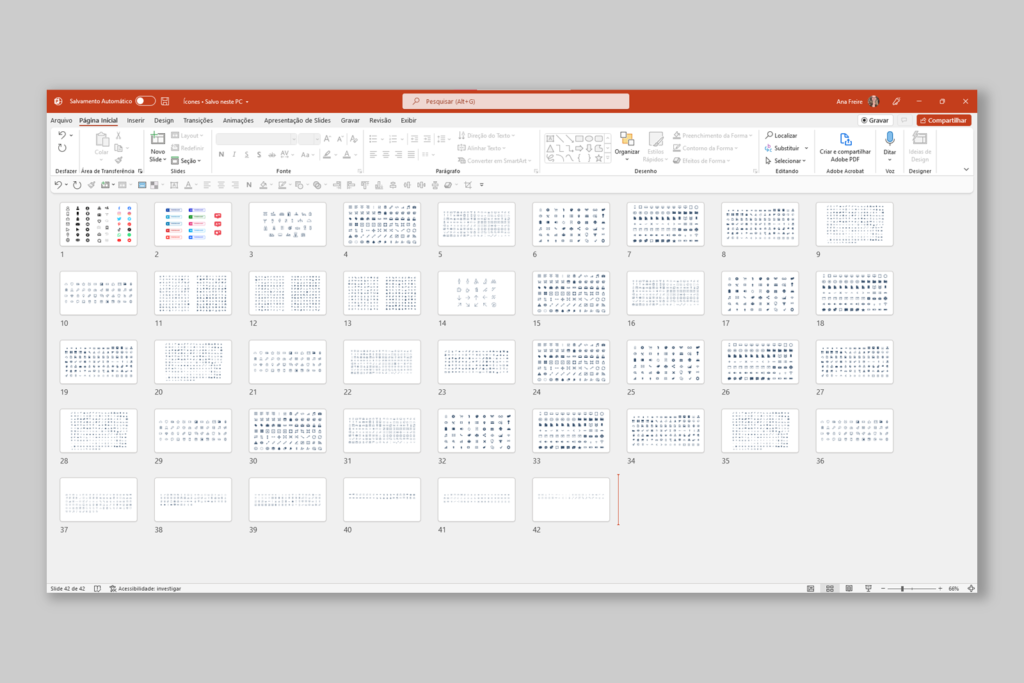 Ícones – Modelo de Template em PowerPoint